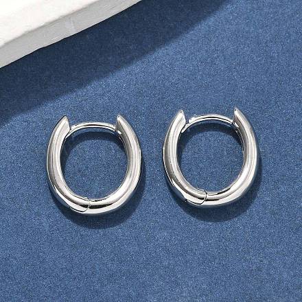 Овальные серьги-кольца из латуни EJEW-D320-09P-1