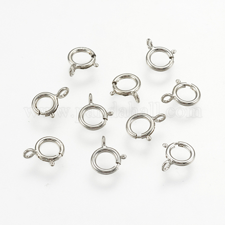 925 стерлингового серебра застежками пружинного кольца STER-K037-069C-1