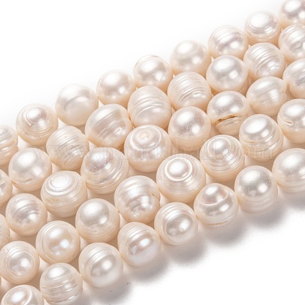 Brins de perles de culture d'eau douce naturelles PEAR-L033-93-1