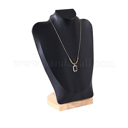 Подставки для ожерелий из искусственной кожи в форме бюста ODIS-B002-02B-04-1