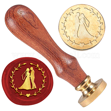 Bride and Groom Wax Seal Stamp Wedding Invitations Embossed Stamp Sealing Removable 1