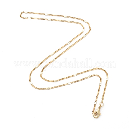 Handgefertigte Halsketten aus Messing X-CHC-E011-07A-2mm-G-1