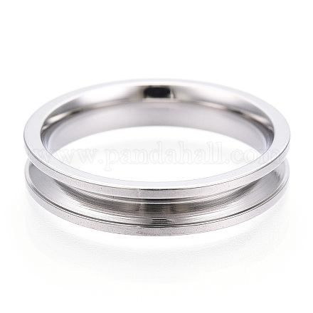 201 ajuste de anillo de dedo ranurado de acero inoxidable STAS-WH0039-11C-P-1