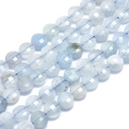 Natürliche Aquamarin Perlen Stränge G-E530-07O-1