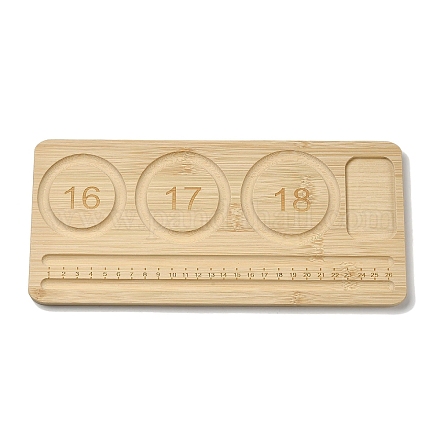 Tableros de diseño de pulsera de bambú rectangular AJEW-D057-01-1