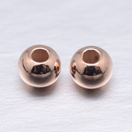 Perles intercalaires rondes 925 en argent sterling STER-M103-04-6mm-RG-1