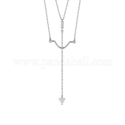 Shegrace rhodié 925 colliers pendentif en argent sterling plaqué platine JN750A-1