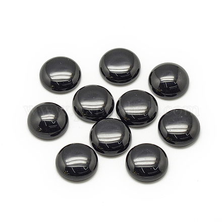 Cabochon in pietra nera sintetica G-R416-8mm-46-1-1