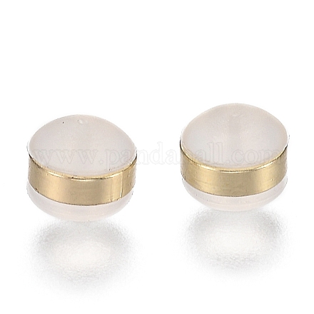 Brass Rings Silicone Ear Nuts SIL-N003-04LG-1