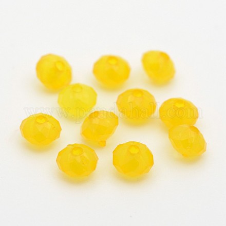 Faceted Rondelle Imitation Jelly Acrylic Beads JACR-P001-6mm-13A-1