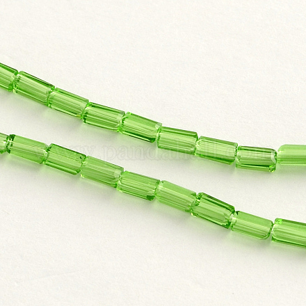 Chapelets de perles en verre transparent GLAA-Q041-2x4mm-50-1