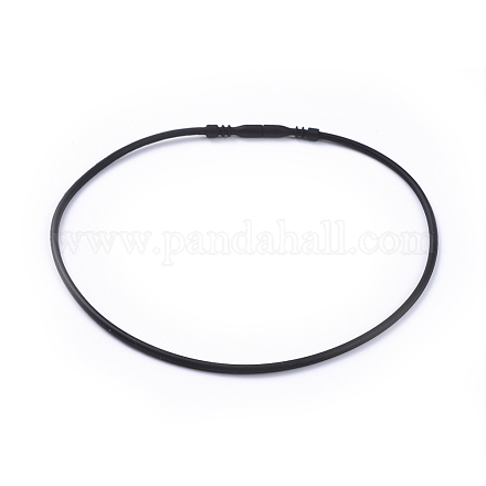 ゴムひものネックレス作り  ブラック  サイズ：長さ約44cm  ワイヤーコード：3、直径mm。 RCOR-440L-6-1
