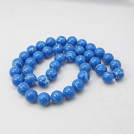Chapelets de perles en turquoise synthétique TURQ-H038-10mm-XXS21-1