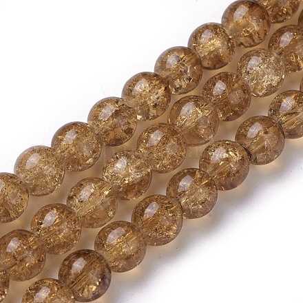 Crackle Glass Beads Strands GLAA-F098-02C-08-1