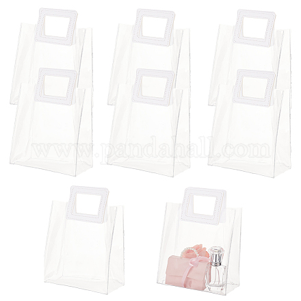 Rechteckige transparente PVC-Aufbewahrungsbeutel zum Valentinstag mit Griff ABAG-WH0046-05B-1