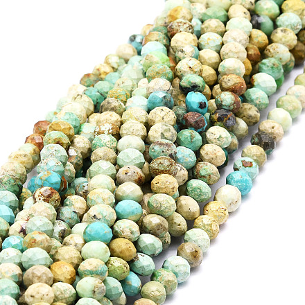 Brins de perles turquoise péruviennes naturelles G-E569-I18-1