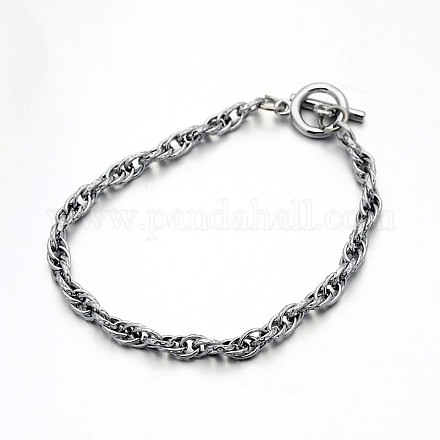 Iron Rope Chain Bracelets BJEW-N268-01-1