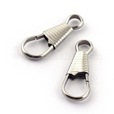 304 Stainless Steel Keychain Clasp Findings STAS-S047-062-1