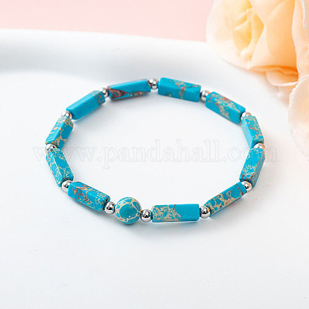Synthetic Turquoise Stretch Bracelet DP3019-6-1