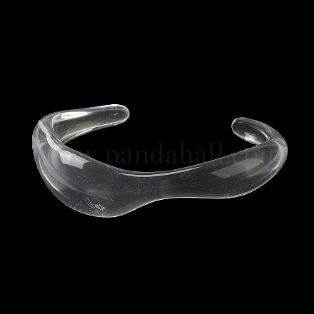 Прозрачный акриловый браслет с открытой манжетой для женщин BJEW-A141-01B-1