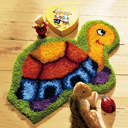 Teppich-Set mit Knüpfhaken zum Selbermachen DIY-NH0005-01F-1