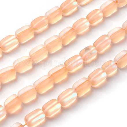 Chapelets de perles en pierre de lune synthétique G-J385-A01-F-1