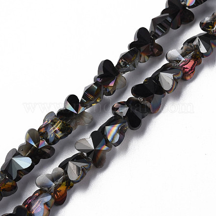 Electroplate Transparent Glass Beads Strands EGLA-N002-20A-D02-1