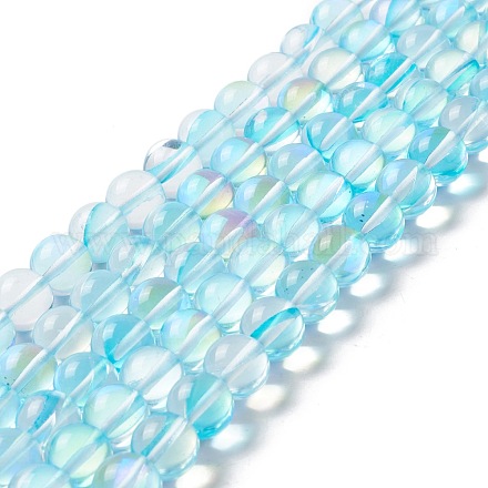 Synthetic Moonstone Beads Strands G-E573-02C-07-1