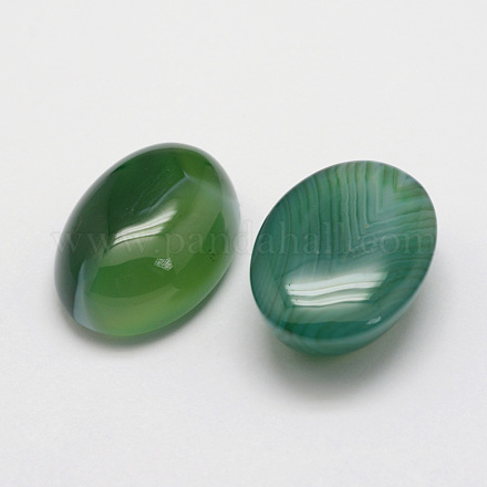 Natural Green Agate Cabochons G-D860-A08-1