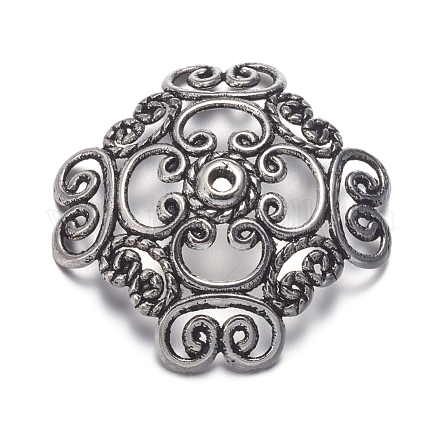 Cappucci di perline fantasia argento tibetano AA-0600-1