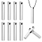 12Pcs 304 Stainless Steel Pendants, Rectangle Charm, Stainless Steel Color, 40x5x5mm, Hole: 4x3mm