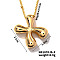 Simple and Stylish Brass Letter Pendant Satellite Chain Necklaces for Women Men, Golden, Letter X, 16.14 inch(41cm)
