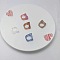 5Pcs Acrylic Finger Rings, Mixed Color, Inner Diameter: 17mm