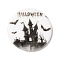 Halloween Series Acrylic Cbabochons, Black, Haunted House/Castle, 25x3mm