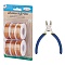 Round Aluminum Wire, with Iron Side Cutting Pliers, Orange, 15 Gauge, 1.5mm, 10m/roll, 6 rolls