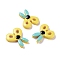 Resin Cabochons, Scissors, Yellow, 31x27x7mm