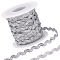 GORGECRAFT 1 Roll 27yd/25m Glitter Silver RIC Rac Trim Ribbon Wave Sewing Bending Fringe Trim 5mm/0.2 inch for Sewing Flower Making Wedding Party Lace Ribbon Craft