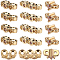 30Pcs 3 Styles Brass Micro Pave Cubic Zirconia Multi-Strand Links, Real 14K Gold Plated, Mixed Shapes, 3.5x6.5x4mm, Hole: 1mm, 10pcs/style