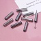 Electroplate Glass Beads, Faceted, Rectangle, Light Grey, 19.5~20x4x4mm, Hole: 1mm