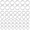 1200Pcs 3 Styles 304 Stainless Steel Open Jump Rings, Stainless Steel Color, 18 Gauge, 7~10x1mm, Inner Diameter: 4.8~8mm, 400pcs/style
