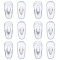 Silicone Eyeglasses Nose Pads, Replacement for Glasses Accessories, Platinum, 15.5x7x4.5mm