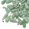 Natural Green Aventurine Pendants, with Stainless Steel Snap On Bails, Teardrop, 28~30x10~12mm, Hole: 6x4mm