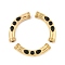 Natural Black Agate Beads, with 304 Stainless Steel Findings, PVD Vacuum Plating, Tube, 13.50x39x9mm,Hole:3mm