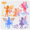 PET Hollow Out Drawing Painting Stencils, for DIY Scrapbook, Photo Album, Angel & Fairy Pattern, 30x30cm