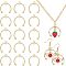 16Pcs Alloy Connectors Charms, 2-Loop Link Pendants, Horseshoe Shape, Golden, 29x28x4mm, Hole: 1.5mm & 2.7mm