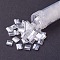 MIYUKI TILA Beads, Japanese Seed Beads, 2-Hole, (TL160) Crystal Luster, 5x5x1.9mm, Hole: 0.8mm, about 118pcs/10g
