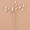 Plasic Pearl Hair Forks, Hair Accessories for Women, Golden, 110x70mm