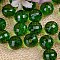 Transparent Acrylic Beads, Round, Dark Green, 10mm, about 1000pcs/500g.