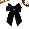 Velvet Alligator Hair Clips, Hair Accessories for Women Girls, Bowknot, Black, 150mm