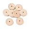 Schima Wood Unfinshed Wheel, DIY Wooden Craft, Flat Round, BurlyWood, 25x6mm, Hole: 4mm